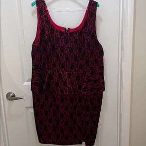 TORRID Lace Peplum Bodycon Mini Dress